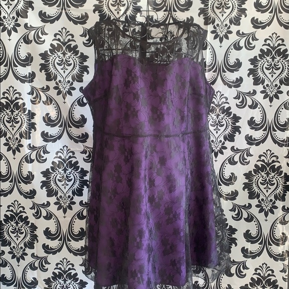 Whimsigoth Fairycore Plus Size Lace Dress - Picture 1 of 4